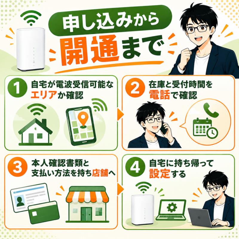 申し込みから開通まで